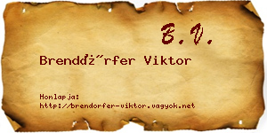 Brendörfer Viktor névjegykártya